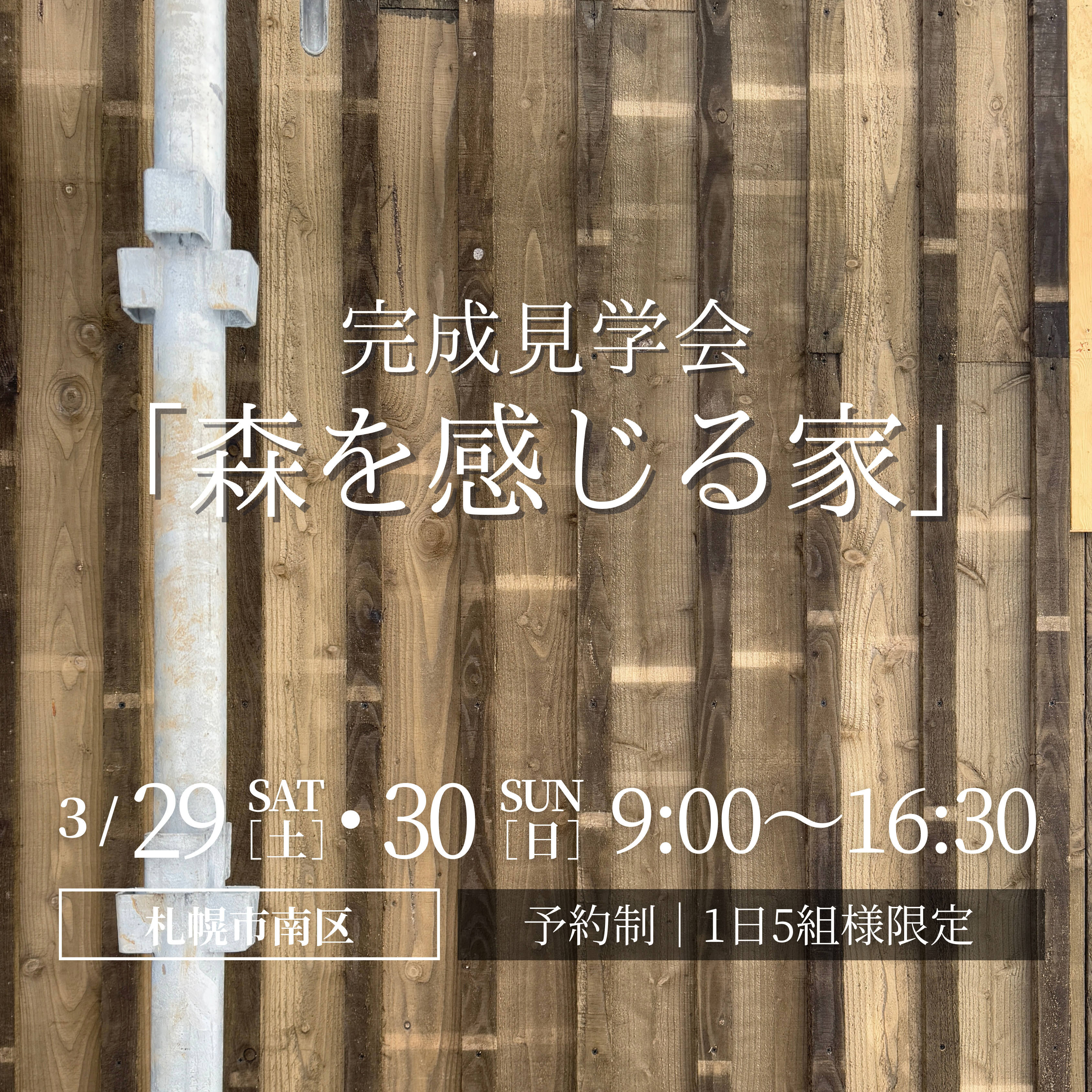 ［完成見学会］森を感じる家【3/29・3/30】